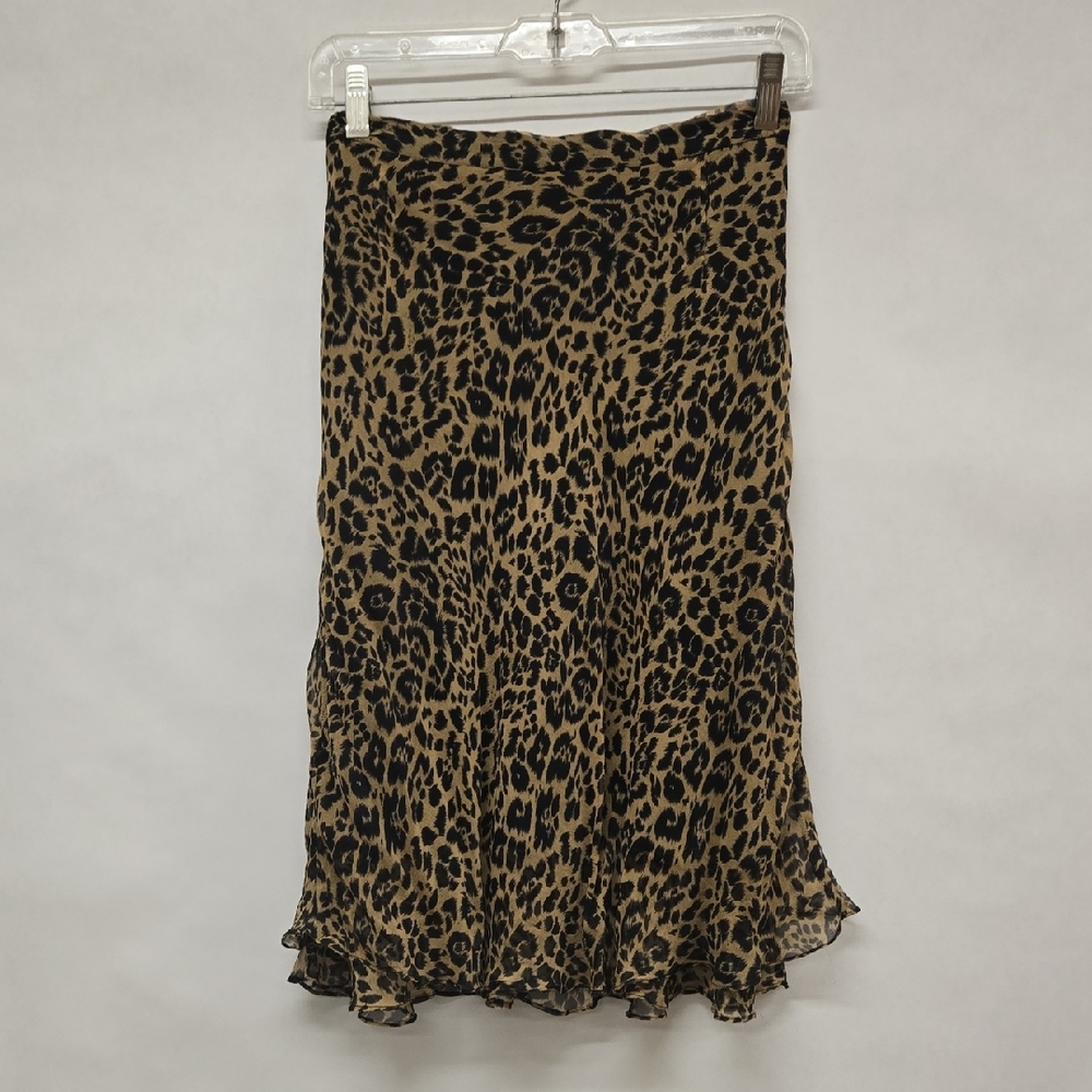 Leopard Print Midi Skirt